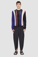 Blk Multi Long Sleeve Stripe Pointelle Pullover | 3.1 Phillip Lim