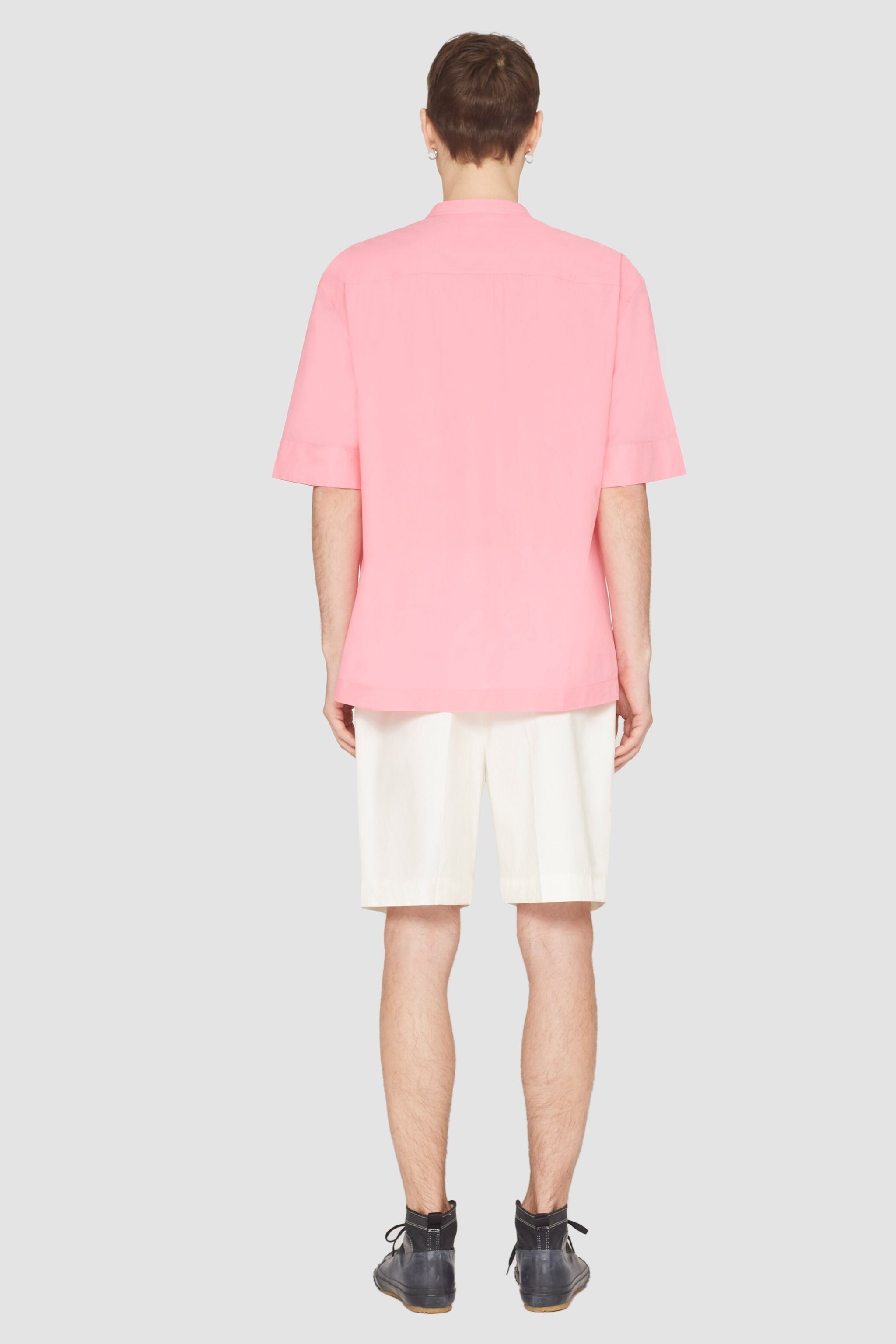 Pink/Red Short Sleeve Zip-Front Shirt | 3.1 Phillip Lim