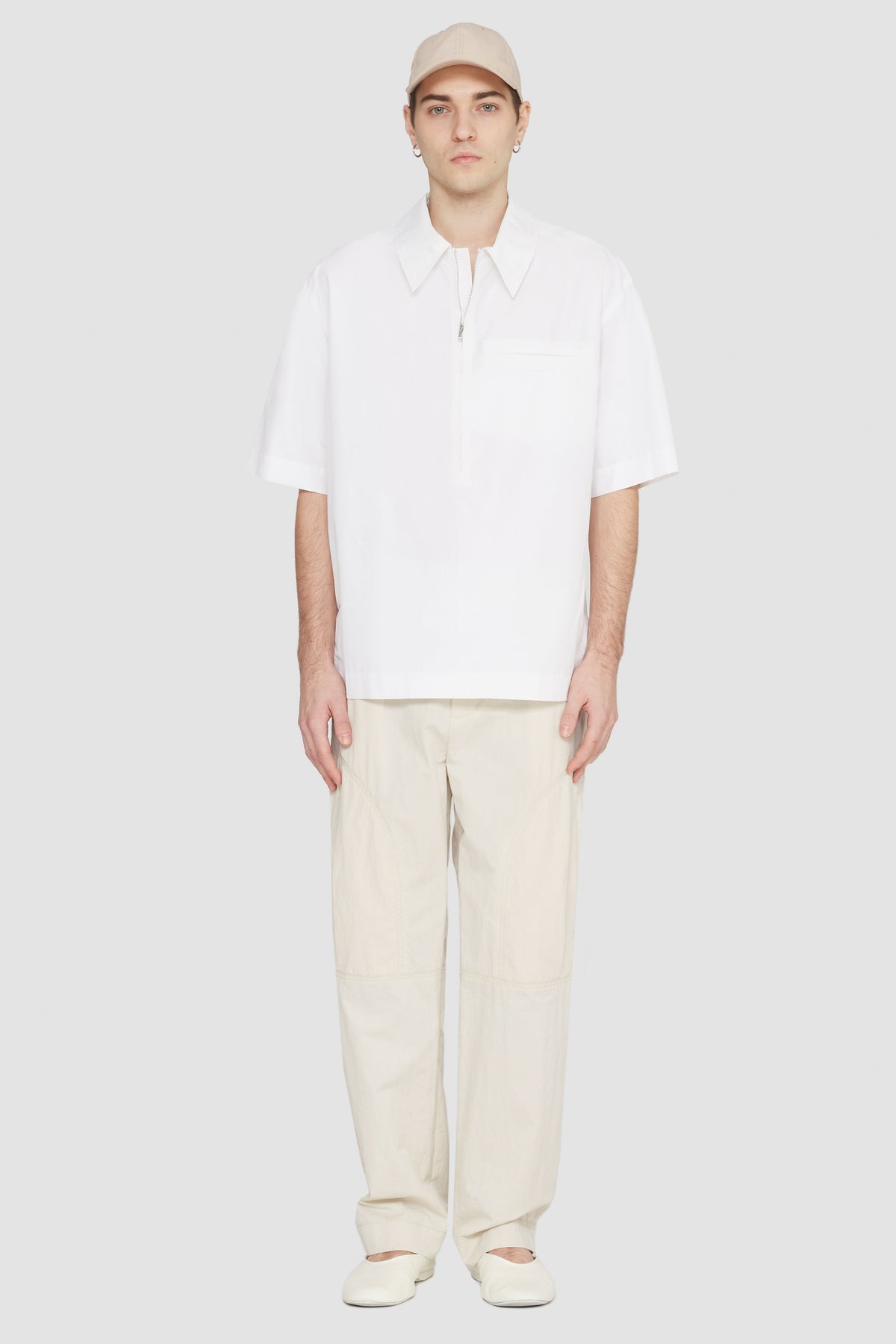 White Half-Zip Polo Shirt | 3.1 Phillip Lim