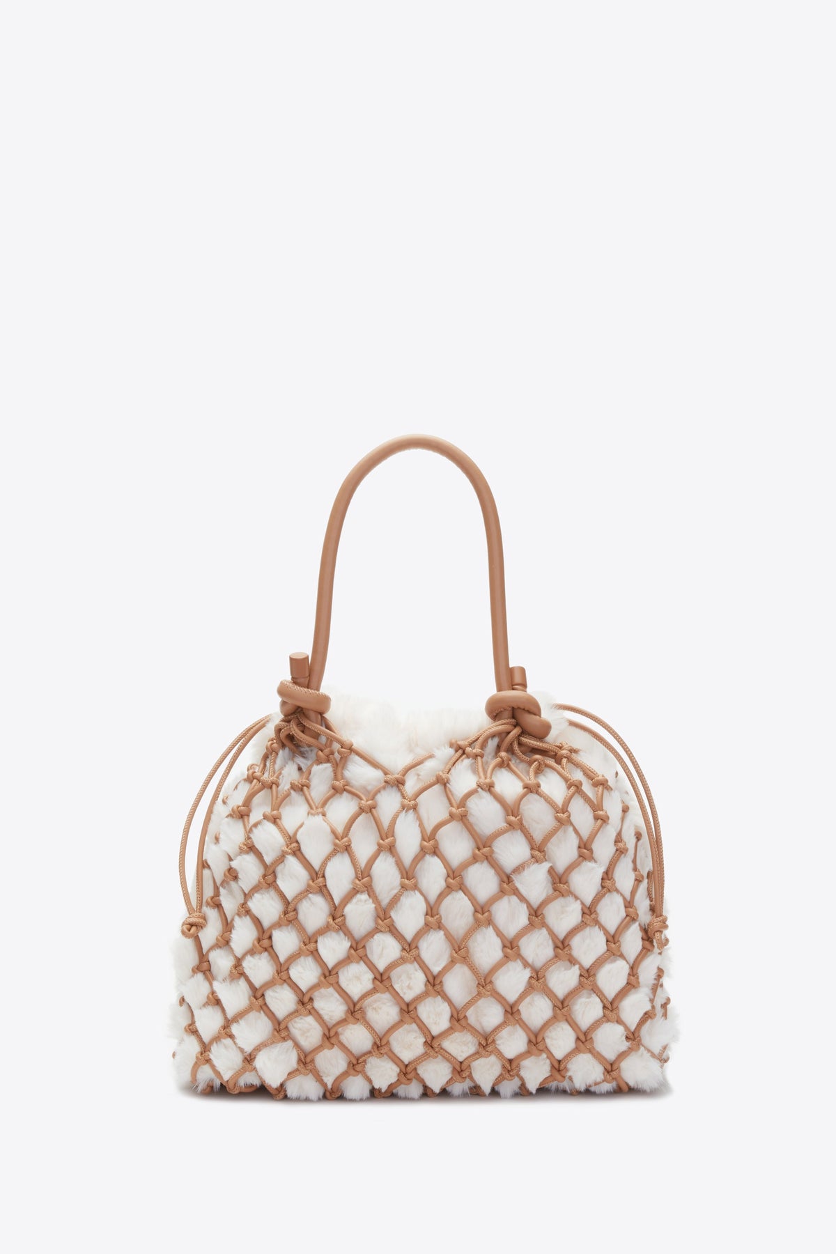 Ivory-Camel Faux Fur Macrame Mini Sac | 3.1 Phillip Lim