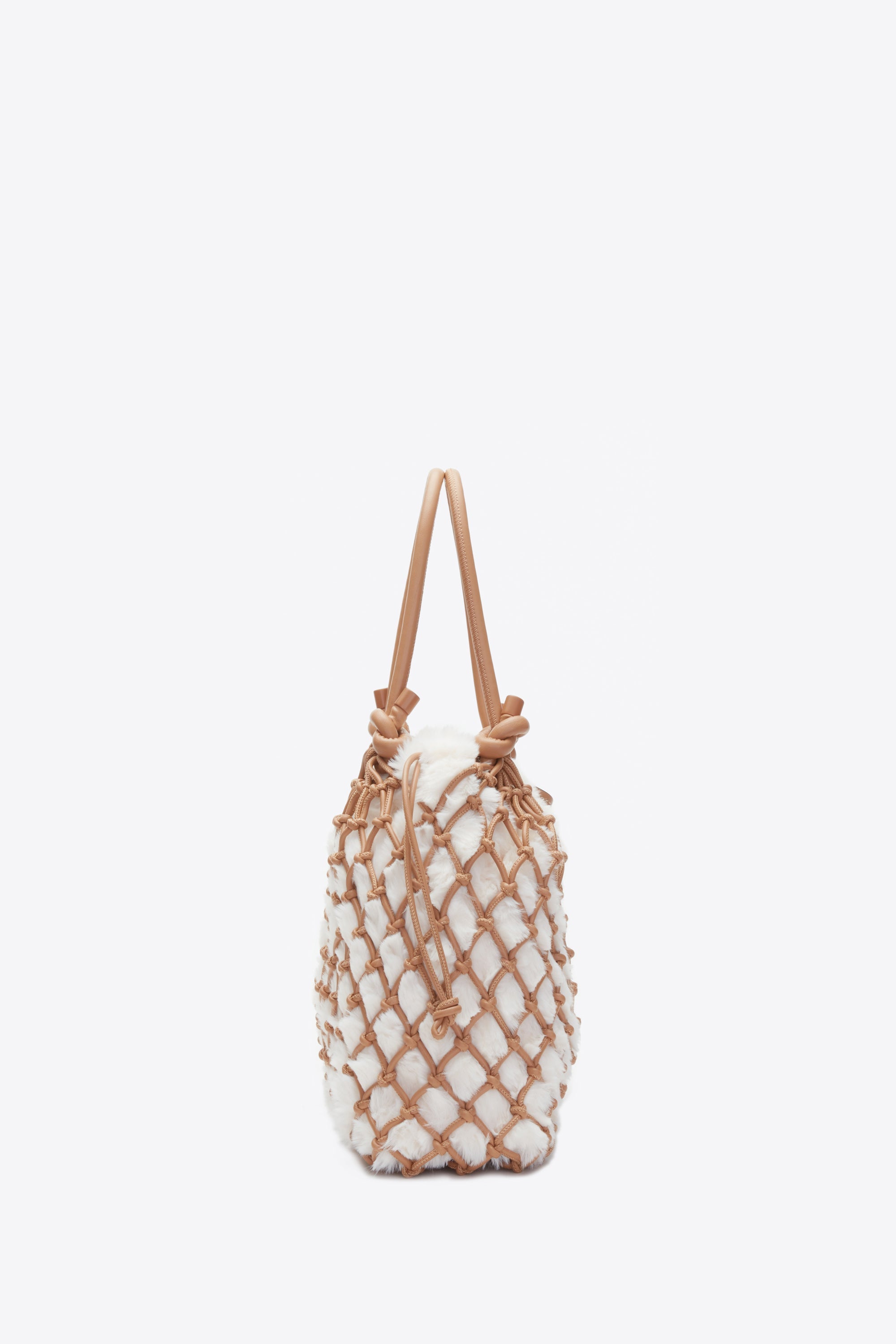 Ivory-Camel Faux Fur Macrame Mini Sac | 3.1 Phillip Lim