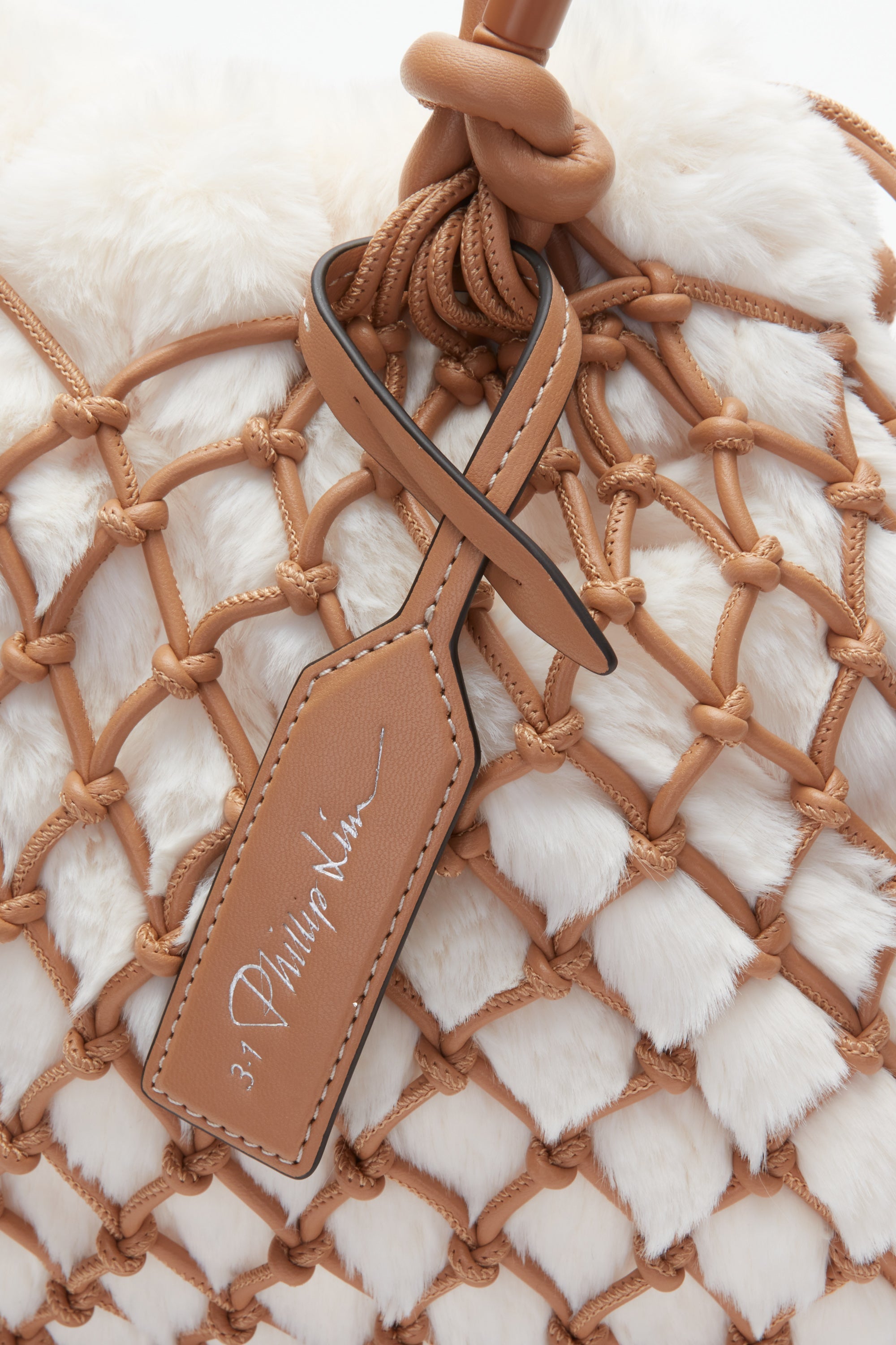 Ivory-Camel Faux Fur Macrame Mini Sac | 3.1 Phillip Lim