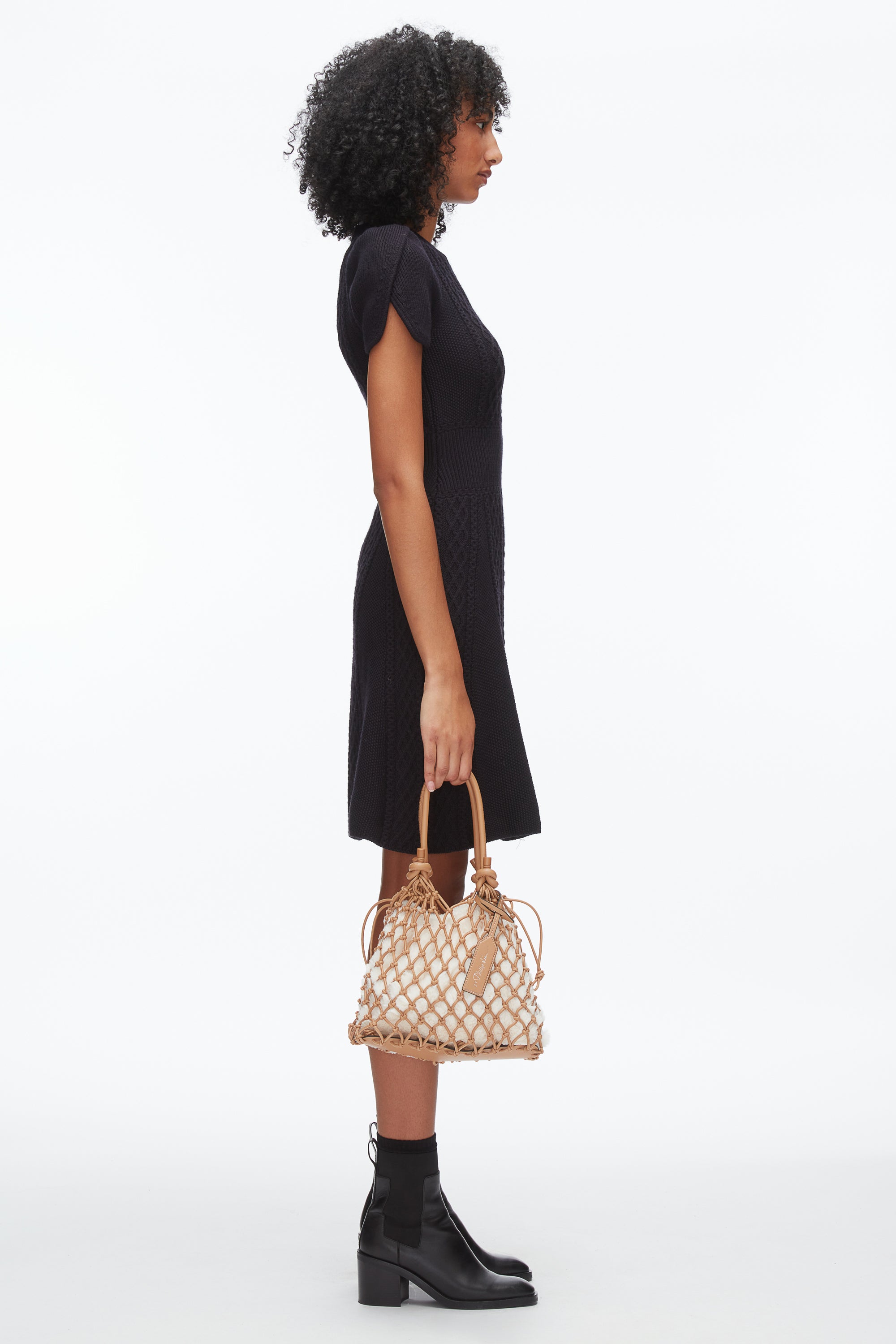 Ivory-Camel Faux Fur Macrame Mini Sac | 3.1 Phillip Lim
