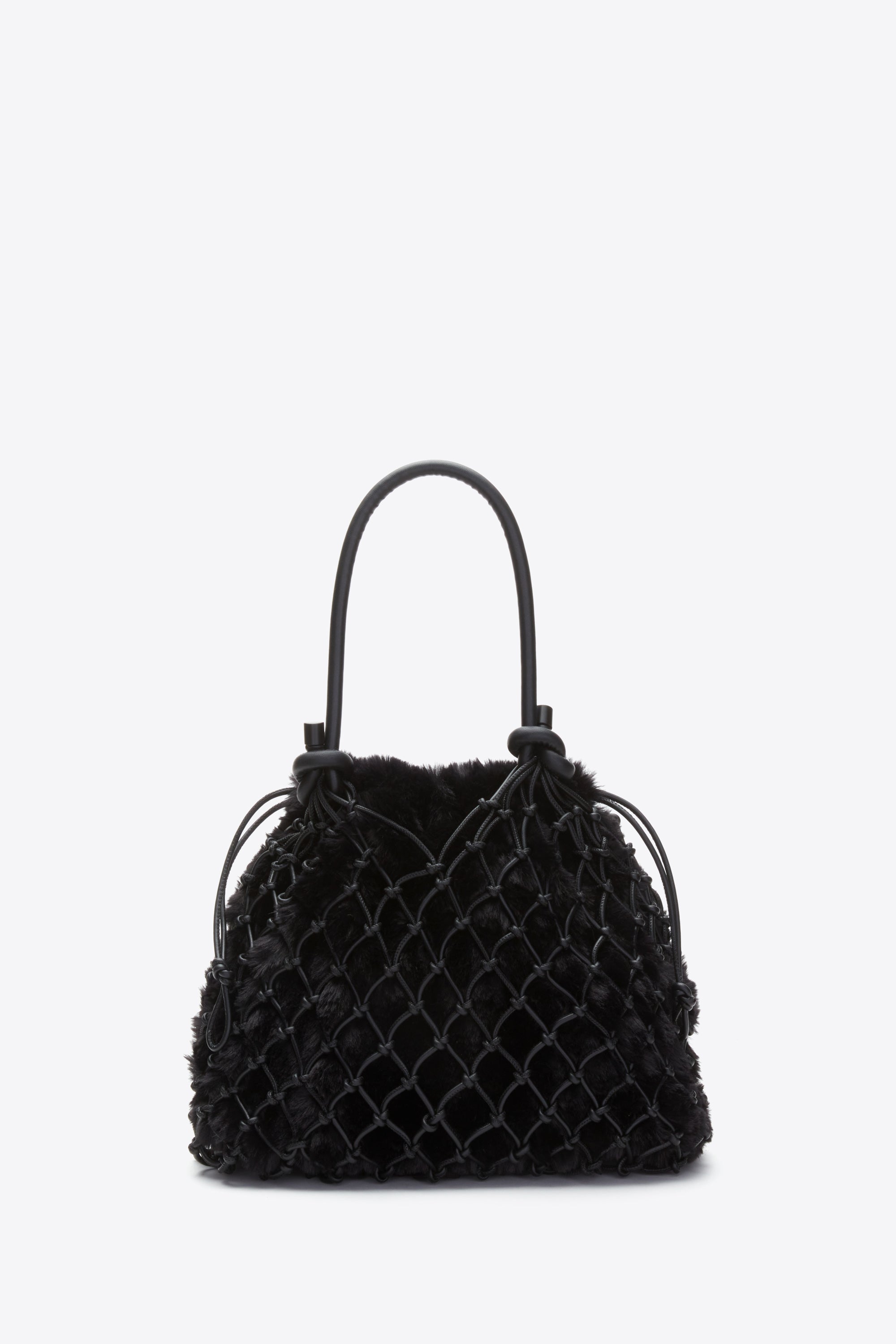 Black Faux Fur Macrame Mini Sac | 3.1 Phillip Lim