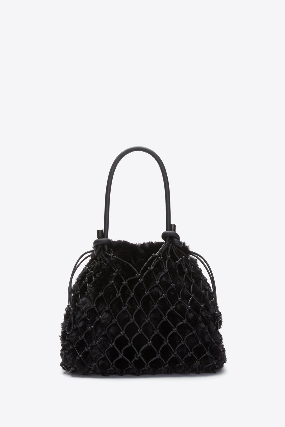 Black Faux Fur Macrame Mini Sac | 3.1 Phillip Lim