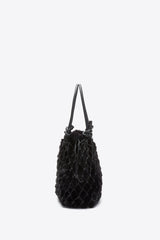Black Faux Fur Macrame Mini Sac | 3.1 Phillip Lim