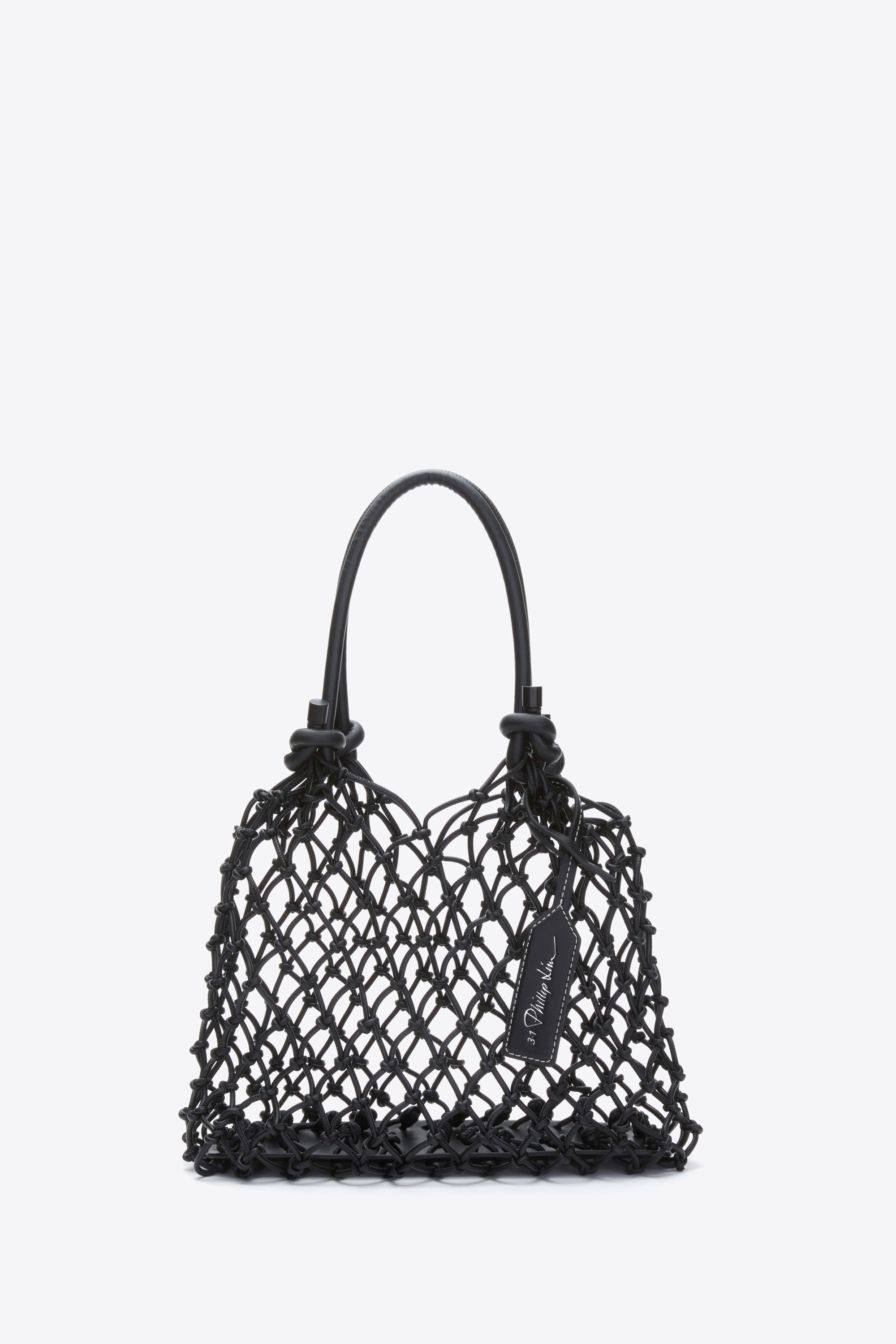 Black Faux Fur Macrame Mini Sac | 3.1 Phillip Lim