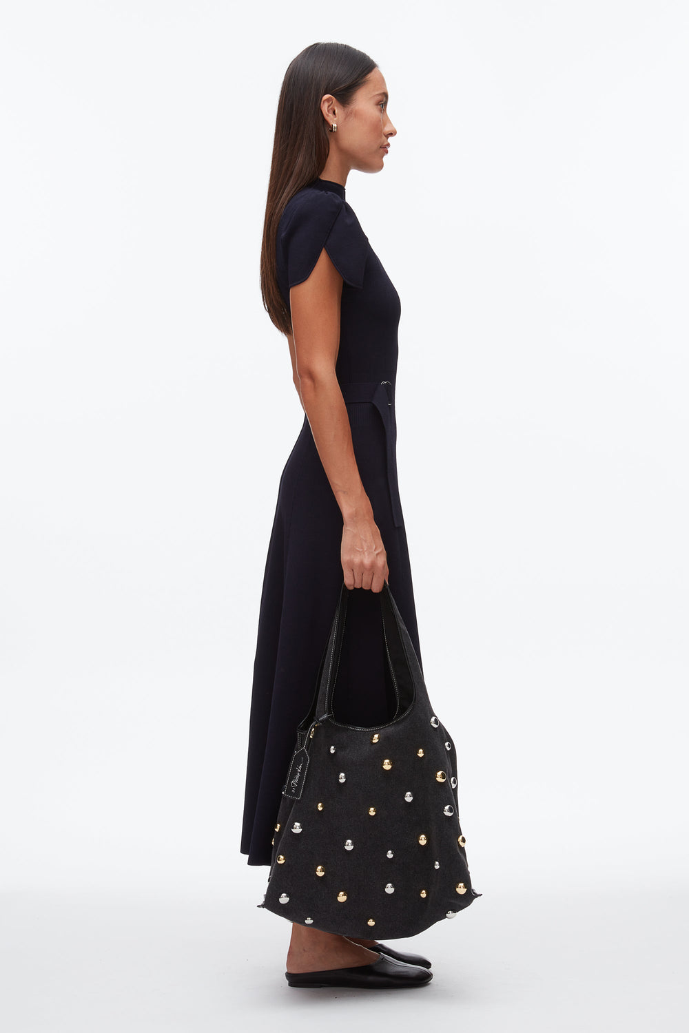 Black Dome Embellishment Market Tote | 3.1 Phillip Lim