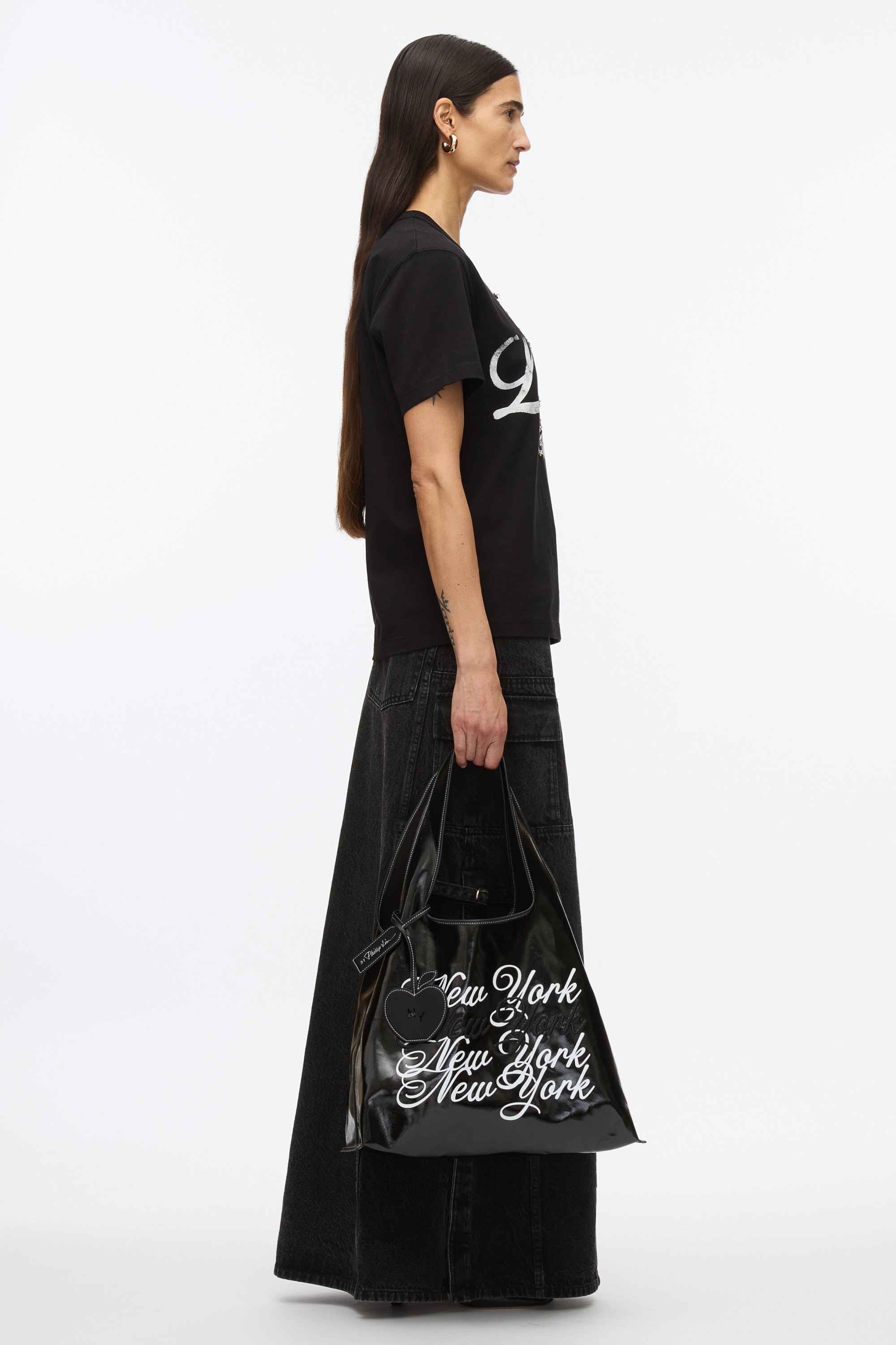 Black Black We Are NY Market Tote Bag | Stylish Phillip Lim Designs | 3.1 Phillip Lim