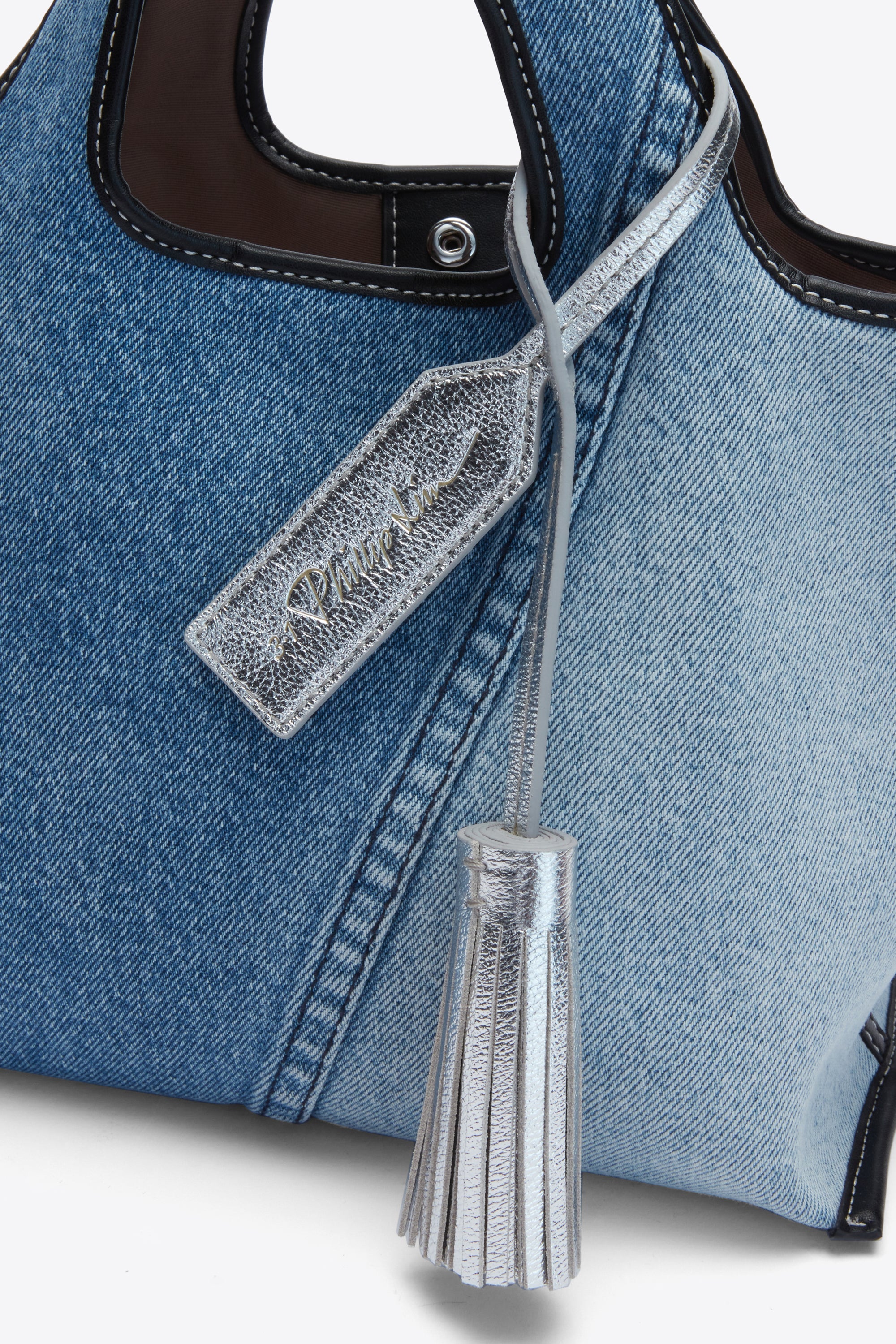 Silver Metallic Leather Tassel Charm Tag | 3.1 Phillip Lim